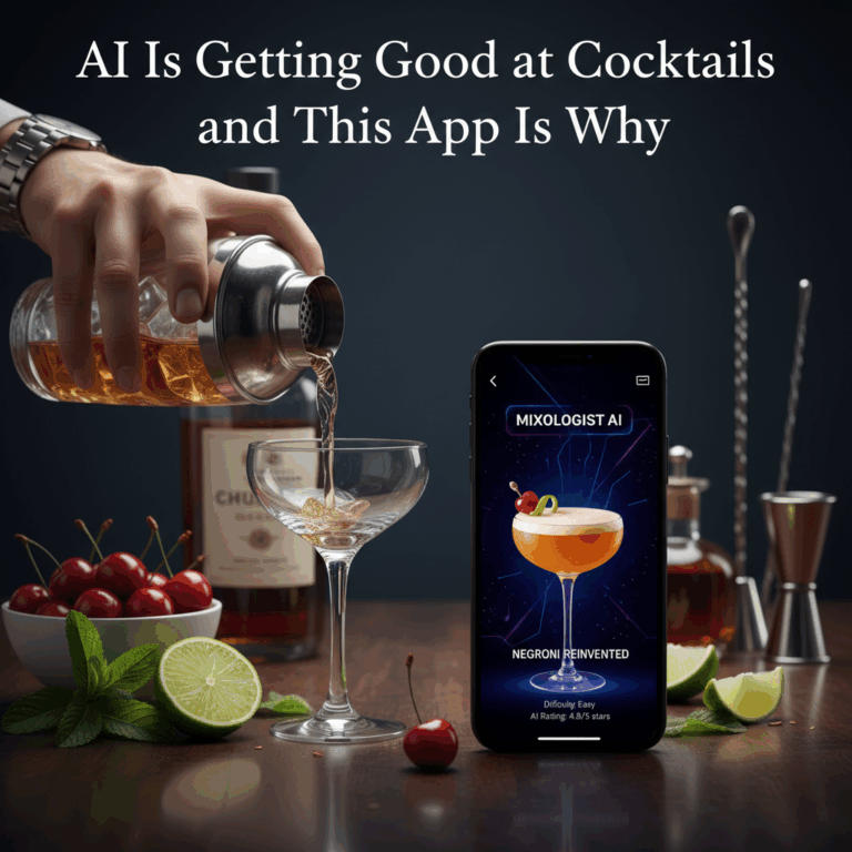 Professional blog header image for article titled: AI Is Getting Good at Cocktails and This App Is W