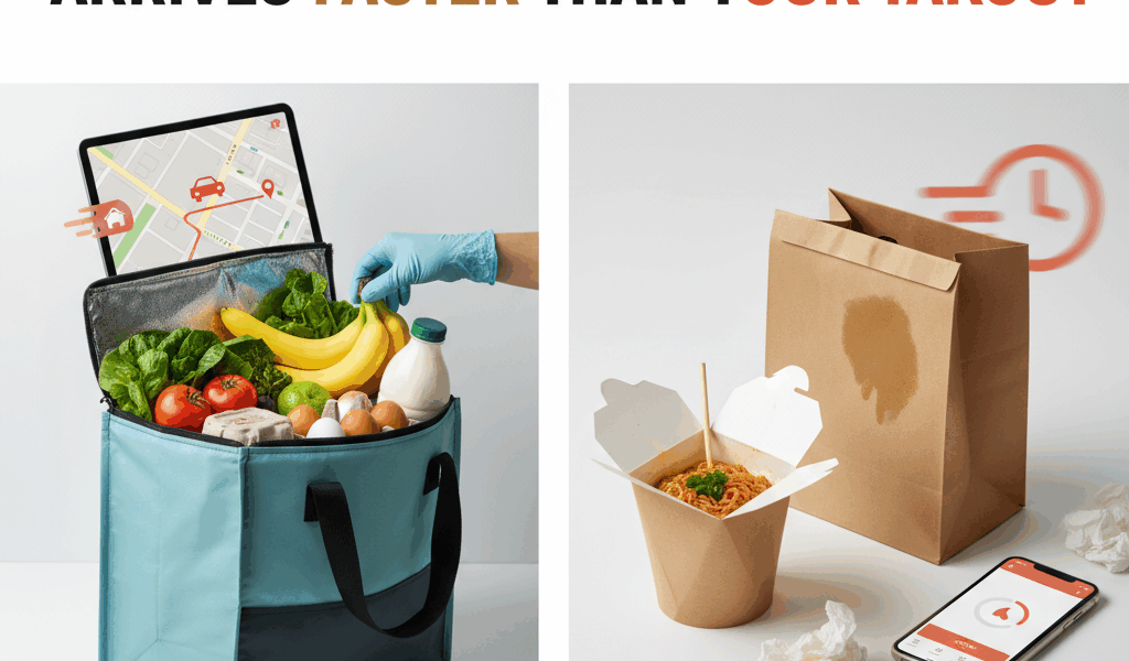 Professional blog header image for article titled: Why Your Grocery Delivery Arrives Faster Than You