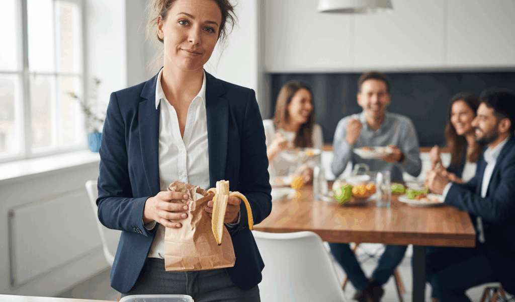 Professional blog header image for article titled: Forgot My Lunch Today. High quality, relevant ima