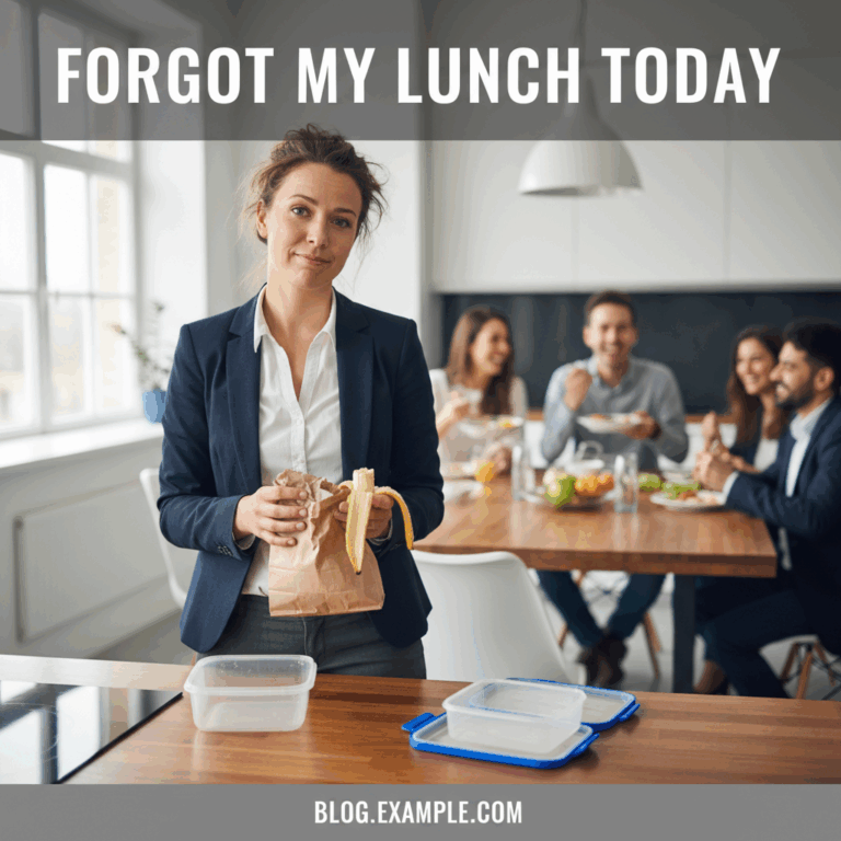 Professional blog header image for article titled: Forgot My Lunch Today. High quality, relevant ima