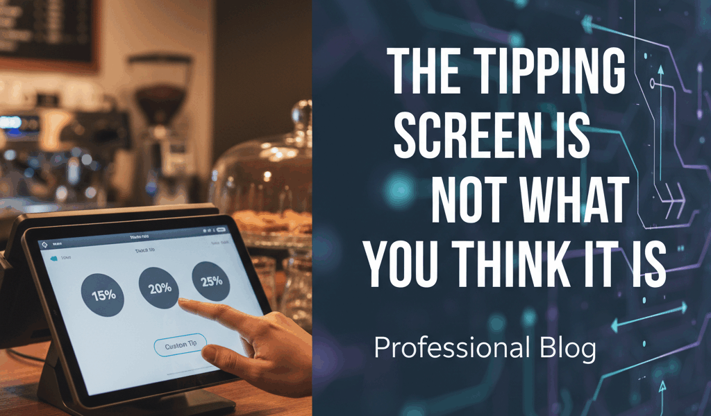 Professional blog header image for article titled: The Tipping Screen Is Not What You Think It Is. H
